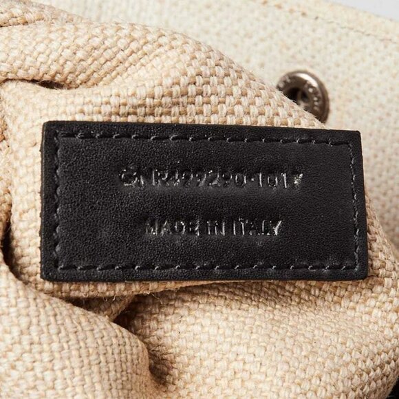 Yves Saint Laurent Natural Linen And Leather Rive Gauche Tote Bag - Picture 9 of 9